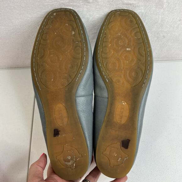 Born Beca Size 8.5 Ballet Flats Gray Leather Comfort Slip On Casual Shoes Dress - Picture 13 of 13